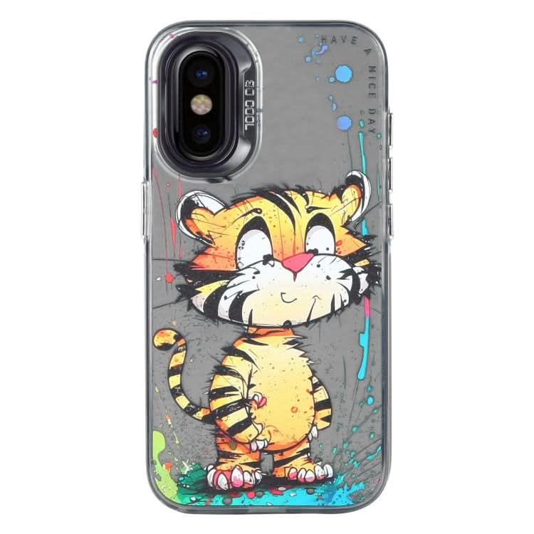 Animal Pattern Oil Painting Series PC + TPU Phone Case, Series 16