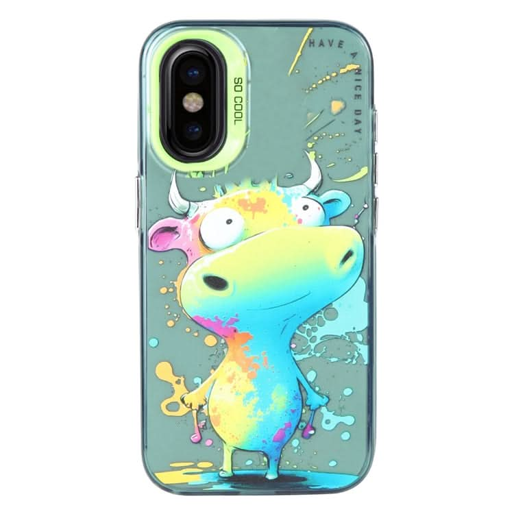 Animal Pattern Oil Painting Series PC + TPU Phone Case, Series 16