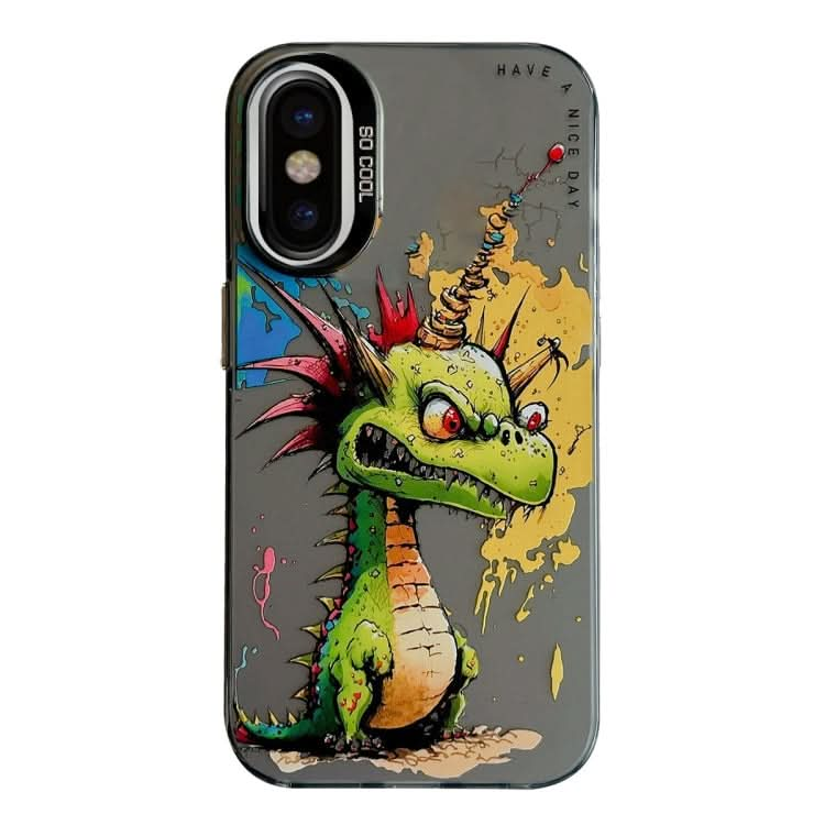 Animal Pattern Oil Painting Series PC + TPU Phone Case, Series 16