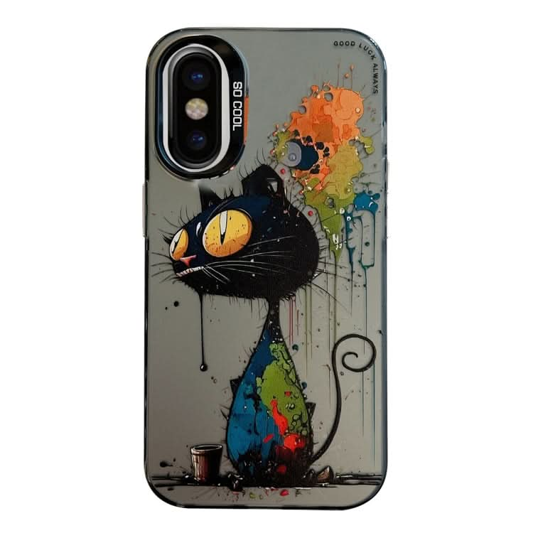 Animal Pattern Oil Painting Series PC + TPU Phone Case, Series 16