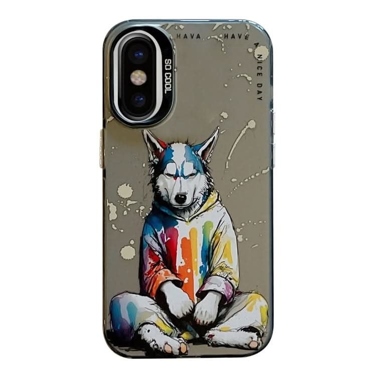 Animal Pattern Oil Painting Series PC + TPU Phone Case, Series 16