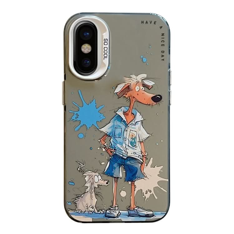 Animal Pattern Oil Painting Series PC + TPU Phone Case, Series 16