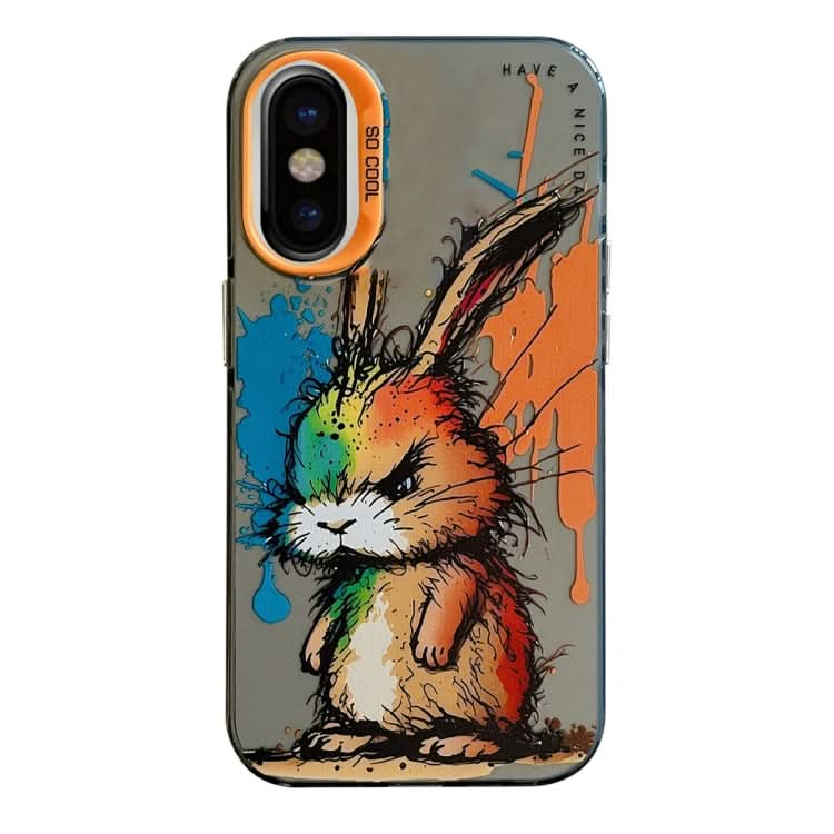 Animal Pattern Oil Painting Series PC + TPU Phone Case, Series 16