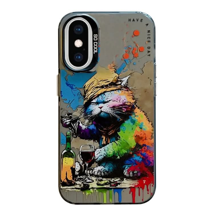 Animal Pattern Oil Painting Series PC + TPU Phone Case, Series 4