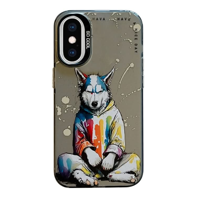 Animal Pattern Oil Painting Series PC + TPU Phone Case, Series 4