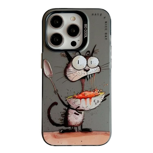 Animal Pattern Oil Painting Series PC + TPU Phone Case, Series 22