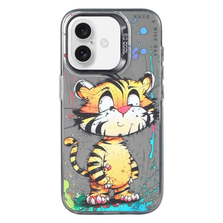 Animal Pattern Oil Painting Series PC + TPU Phone Case, Series 6