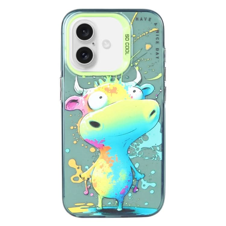 Animal Pattern Oil Painting Series PC + TPU Phone Case, Series 6