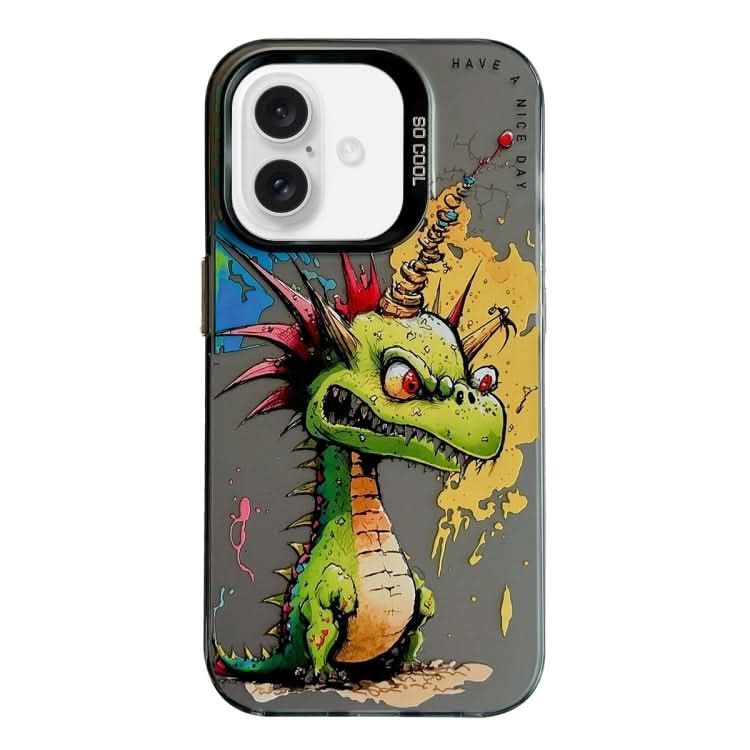 Animal Pattern Oil Painting Series PC + TPU Phone Case, Series 6