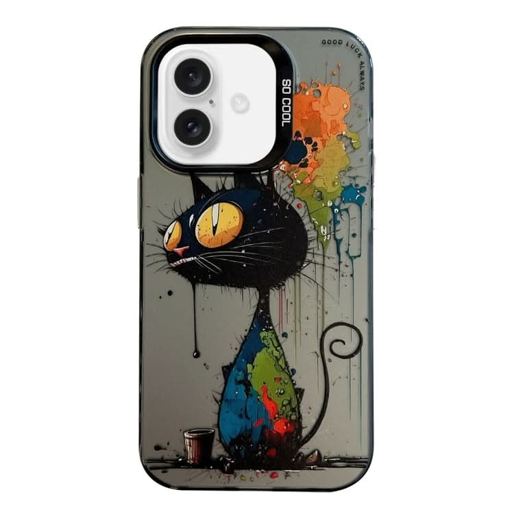 Animal Pattern Oil Painting Series PC + TPU Phone Case, Series 6