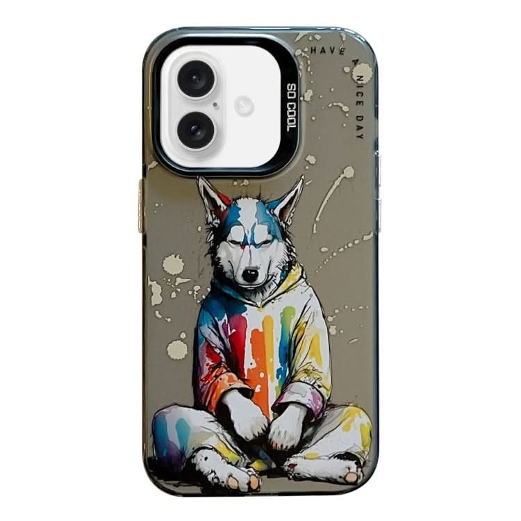 Animal Pattern Oil Painting Series PC + TPU Phone Case, Series 6