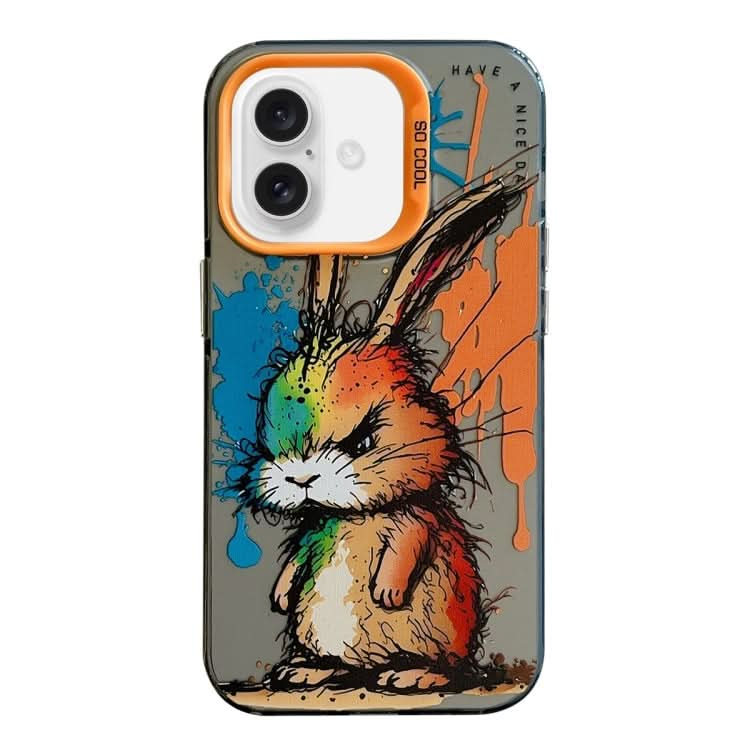 Animal Pattern Oil Painting Series PC + TPU Phone Case, Series 6