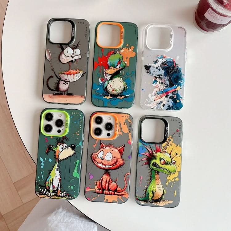 Animal Pattern Oil Painting Series PC + TPU Phone Case, Series 18