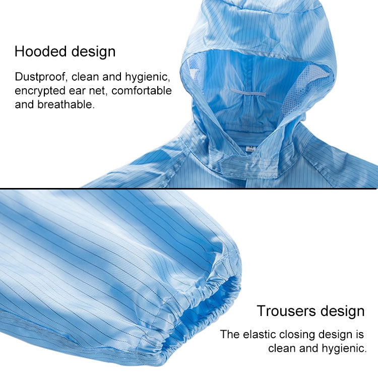 Striped Anti-static Split Hood Dust-proof Work Suit, Series 2 My Store