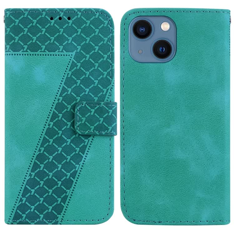 Seven-shaped Embossed Leather Phone Case, Series 4