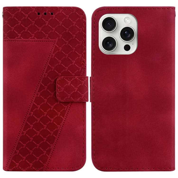 Seven-shaped Embossed Leather Phone Case, Series 3