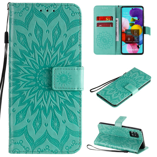 Embossed Sunflower Pattern Horizontal Flip PU Leather Case with Holder & Card Slots & Wallet & Lanyard, Series 5 My Store