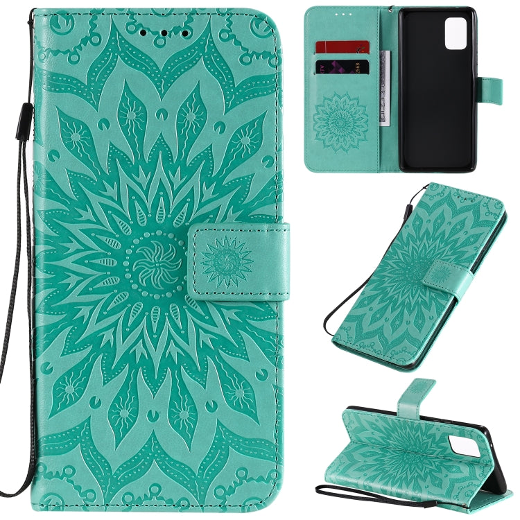 Embossed Sunflower Pattern Horizontal Flip PU Leather Case with Holder & Card Slots & Wallet & Lanyard, Series 4