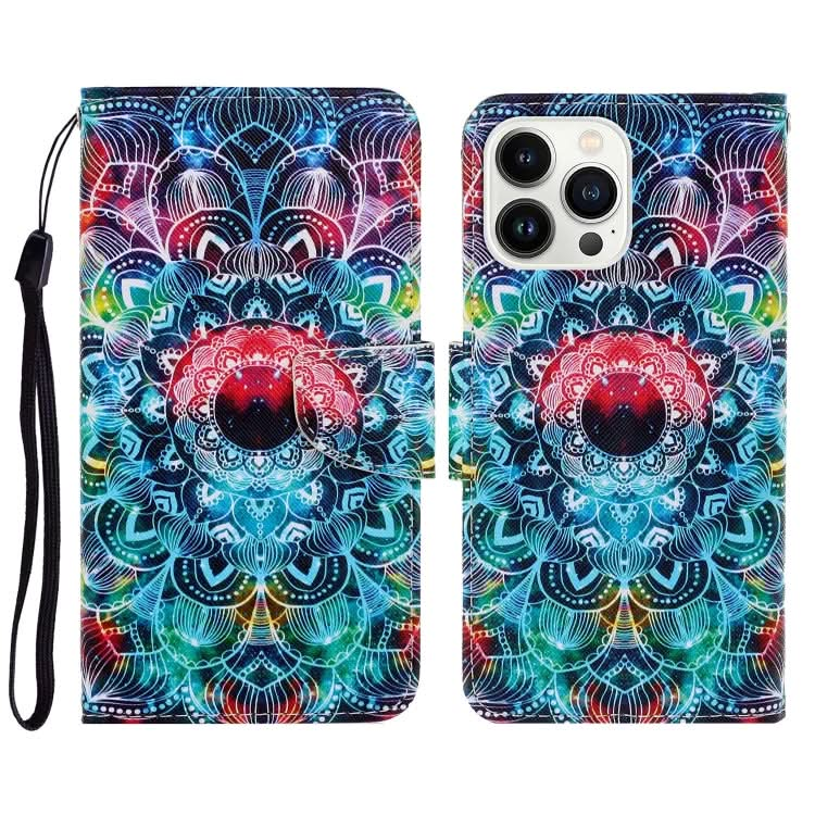 3D Colored Drawing Flip Leather Phone Case, Series 8