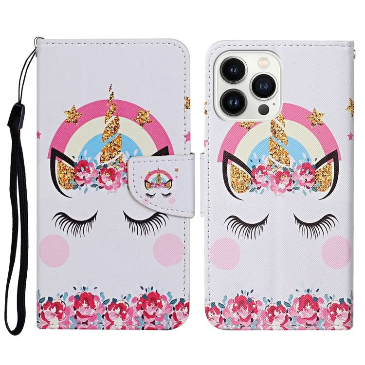 3D Colored Drawing Flip Leather Phone Case, Series 8