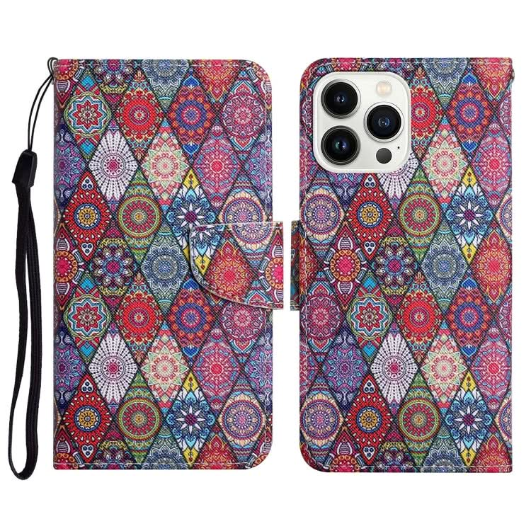 3D Colored Drawing Flip Leather Phone Case, Series 1