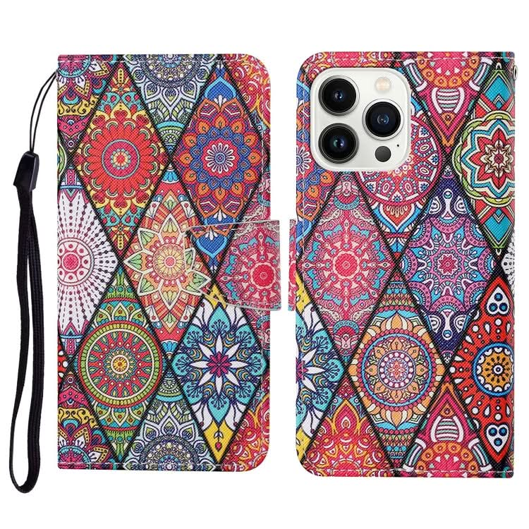 3D Colored Drawing Flip Leather Phone Case, Series 1