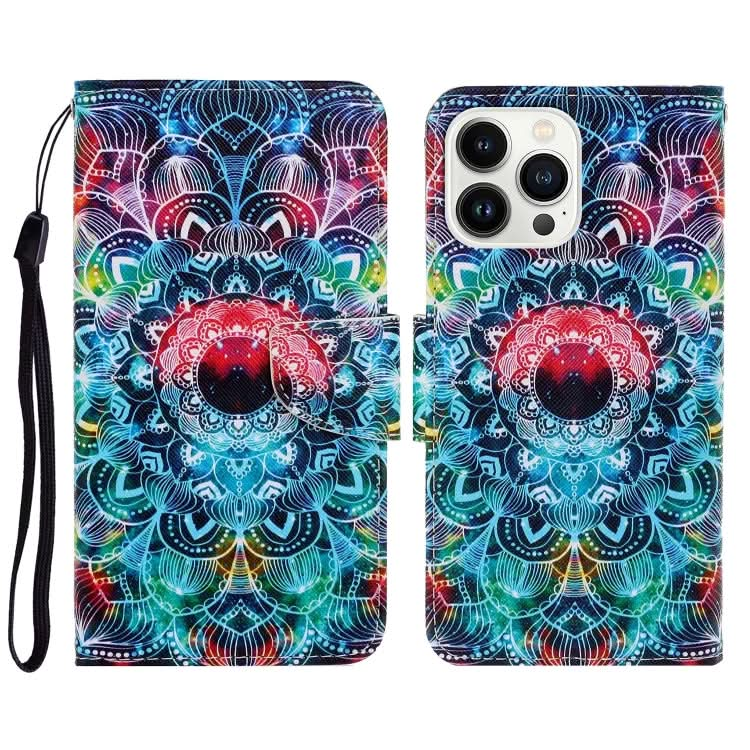 3D Colored Drawing Flip Leather Phone Case, Series 7