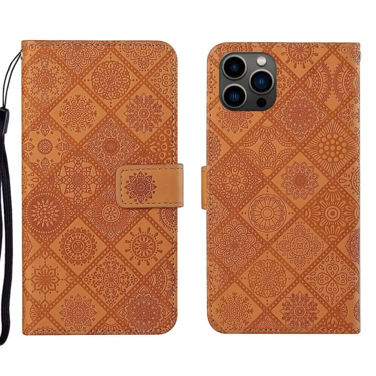 Ethnic Style Embossed Pattern Leather Phone Case, Series 2