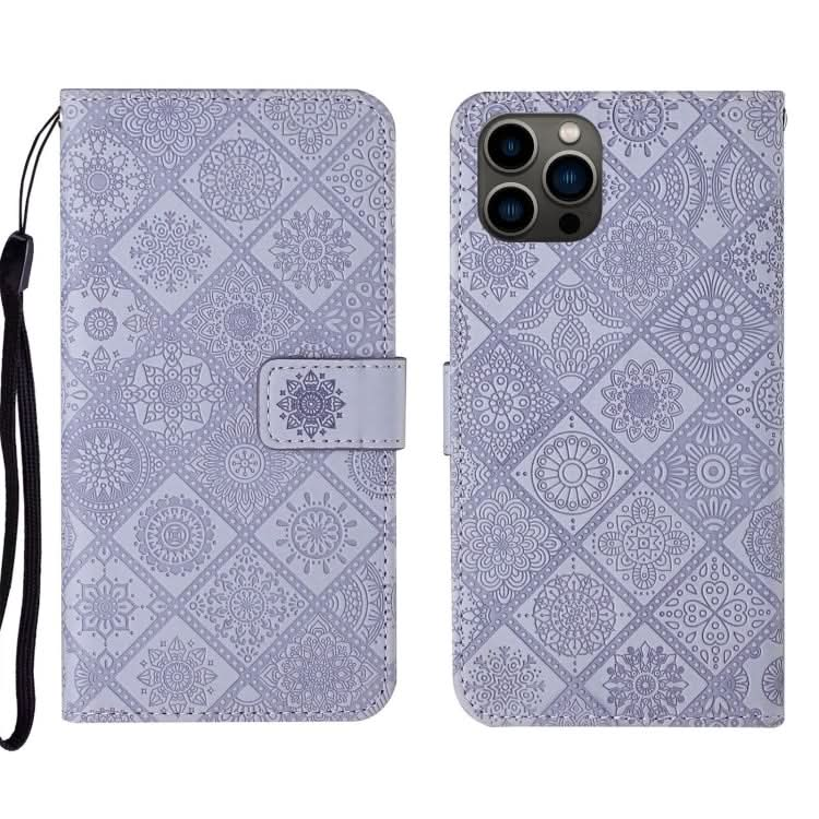 Ethnic Style Embossed Pattern Leather Phone Case, Series 2