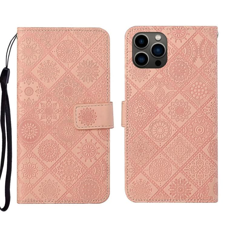 Ethnic Style Embossed Pattern Leather Phone Case, Series 1