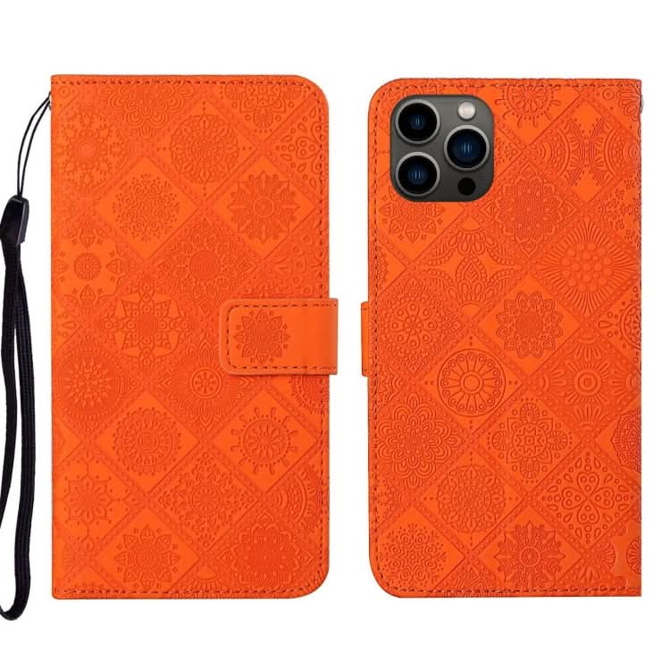 Ethnic Style Embossed Pattern Leather Phone Case, Series 2