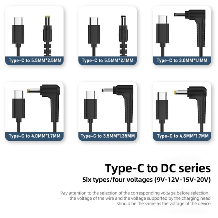 3.0 x 1.1mm DC Power to Type-C Adapter Cable