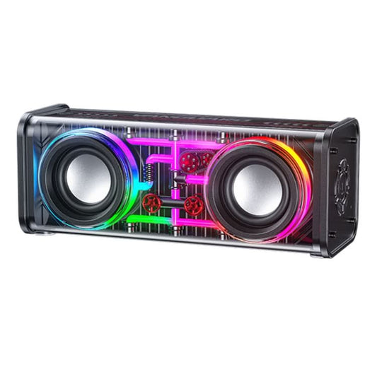 WK D45 10W Dual Speaker Transparent Mecha Bluetooth Speaker