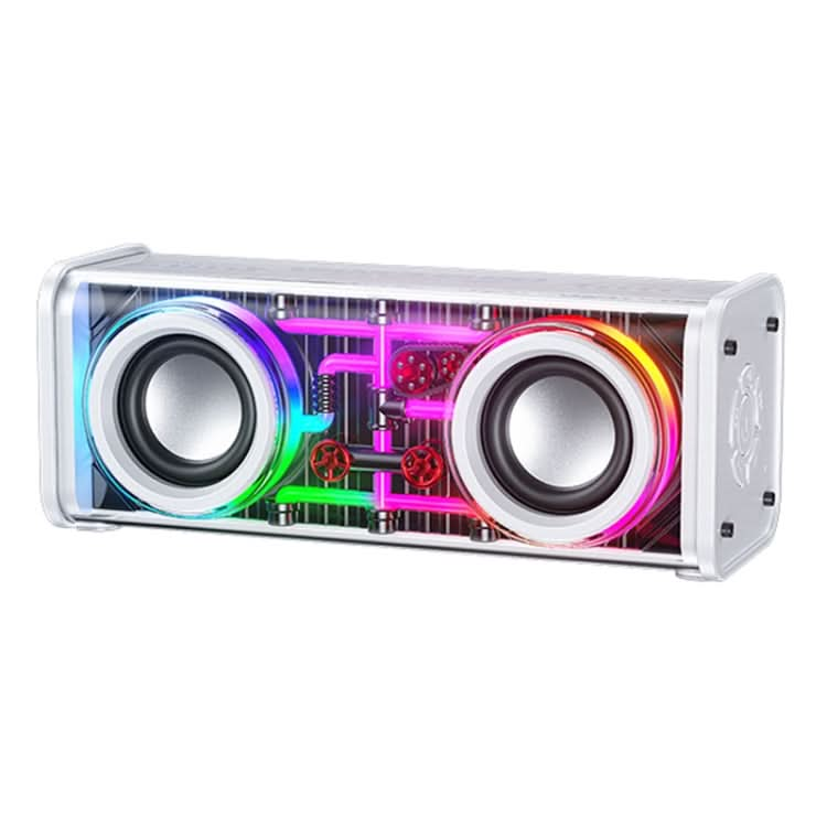 WK D45 10W Dual Speaker Transparent Mecha Bluetooth Speaker