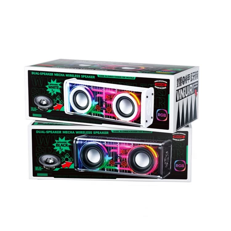 WK D45 10W Dual Speaker Transparent Mecha Bluetooth Speaker