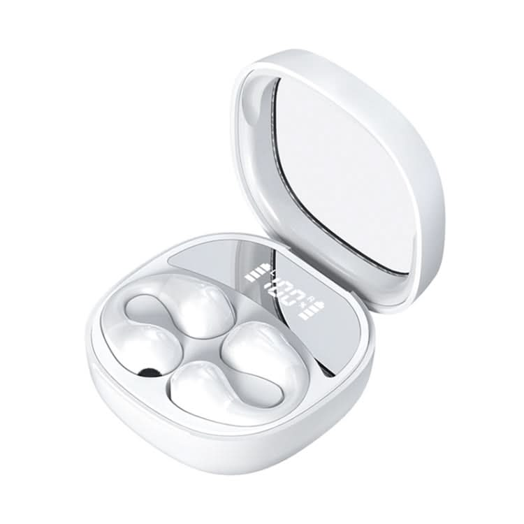 JR01 Transparent Capsule Smart Digital Display Ear-hook Bluetooth Earphones