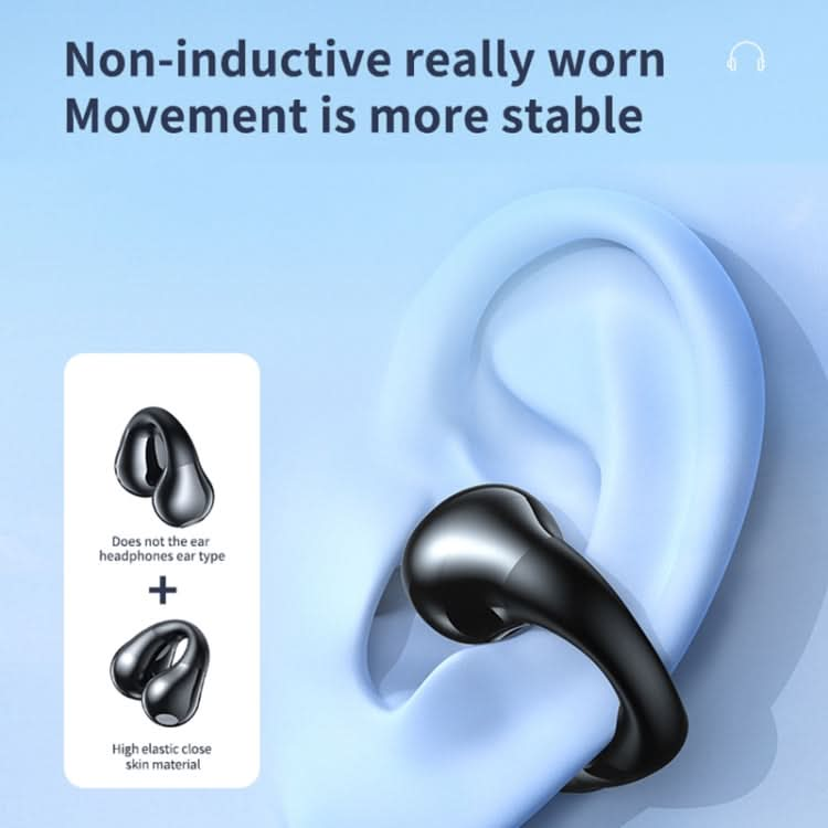 JR01 Transparent Capsule Smart Digital Display Ear-hook Bluetooth Earphones