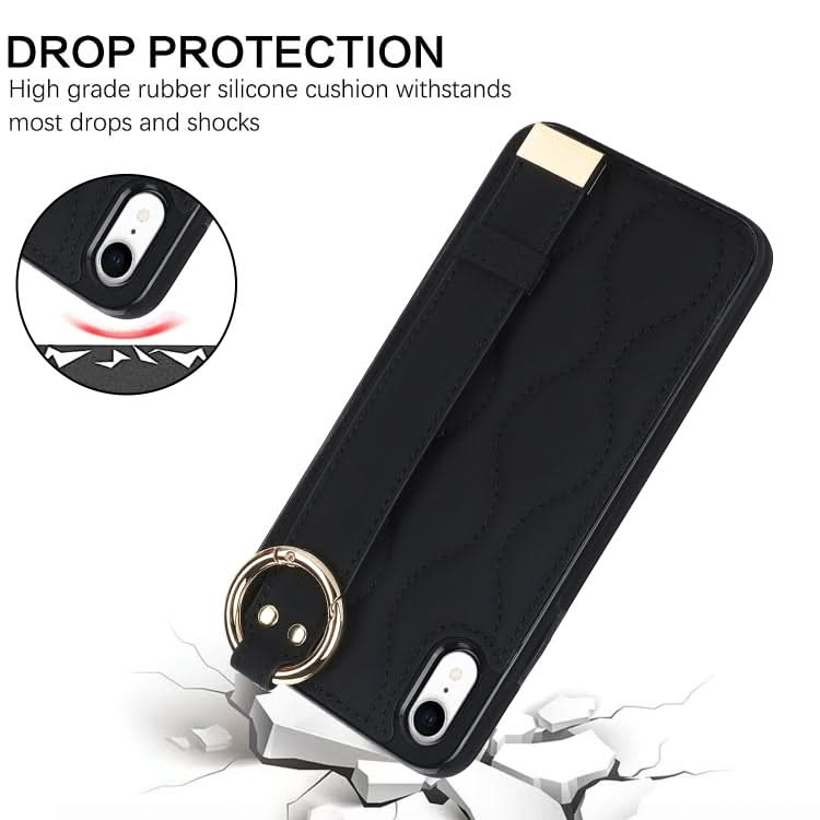 Non-slip Full Coverage Ring PU Phone Case with Wristband, Series 1