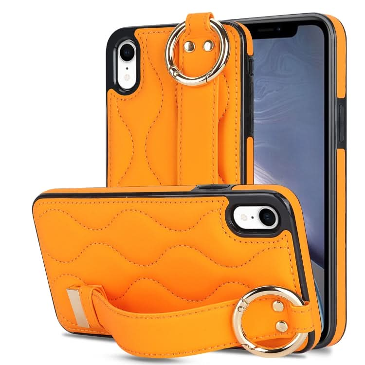 Non-slip Full Coverage Ring PU Phone Case with Wristband, Series 1