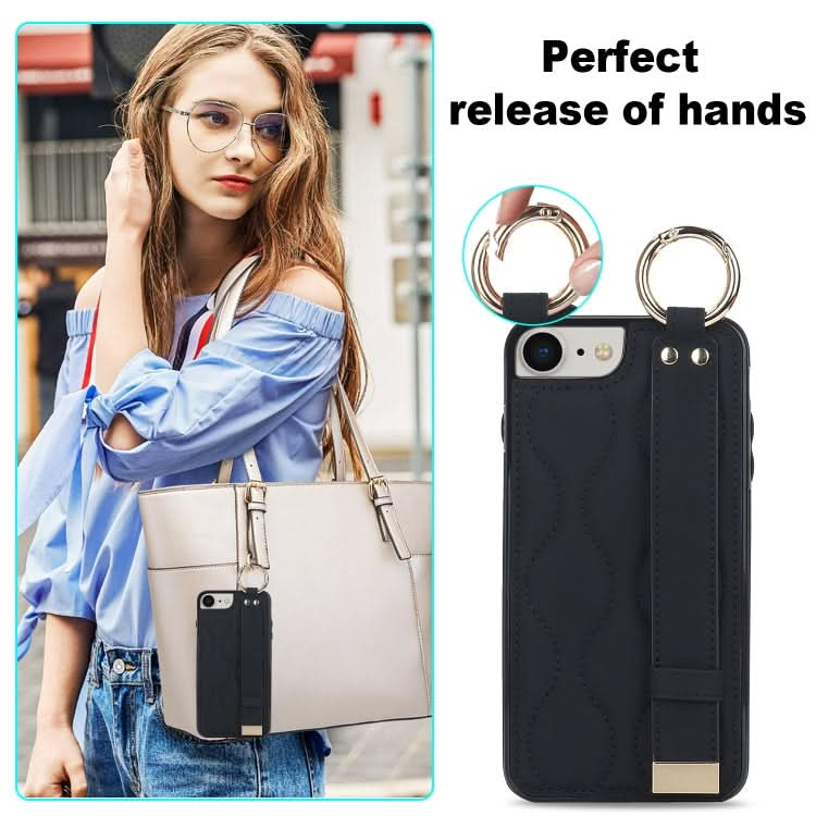 Non-slip Full Coverage Ring PU Phone Case with Wristband, Series 6