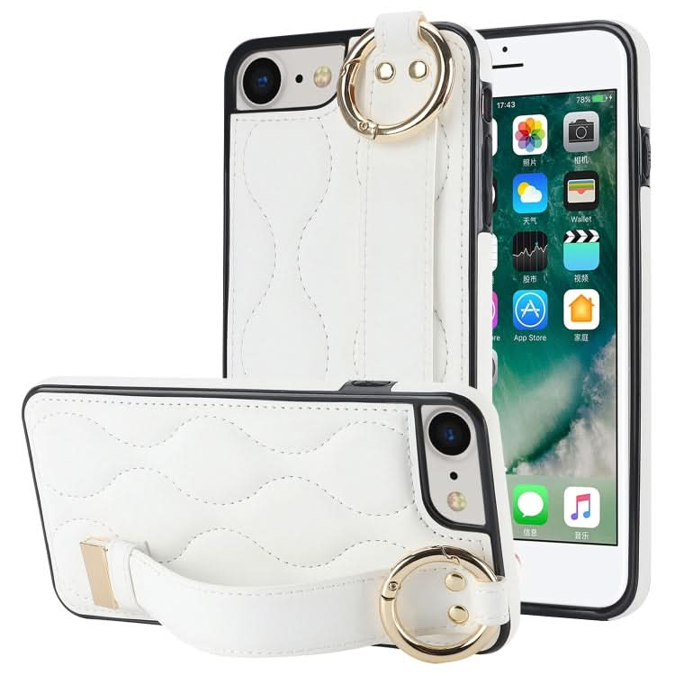 Non-slip Full Coverage Ring PU Phone Case with Wristband, Series 6