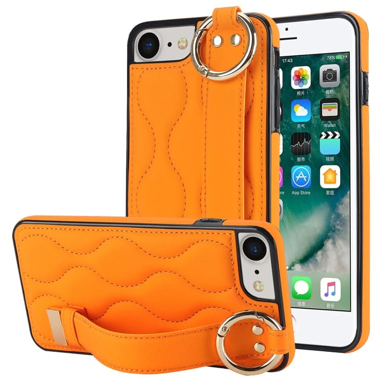 Non-slip Full Coverage Ring PU Phone Case with Wristband, Series 6