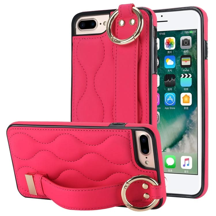 Non-slip Full Coverage Ring PU Phone Case with Wristband, Series 6