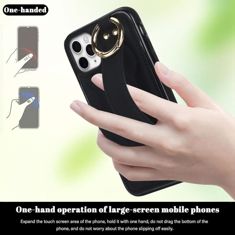 Non-slip Full Coverage Ring PU Phone Case with Wristband, Series 4