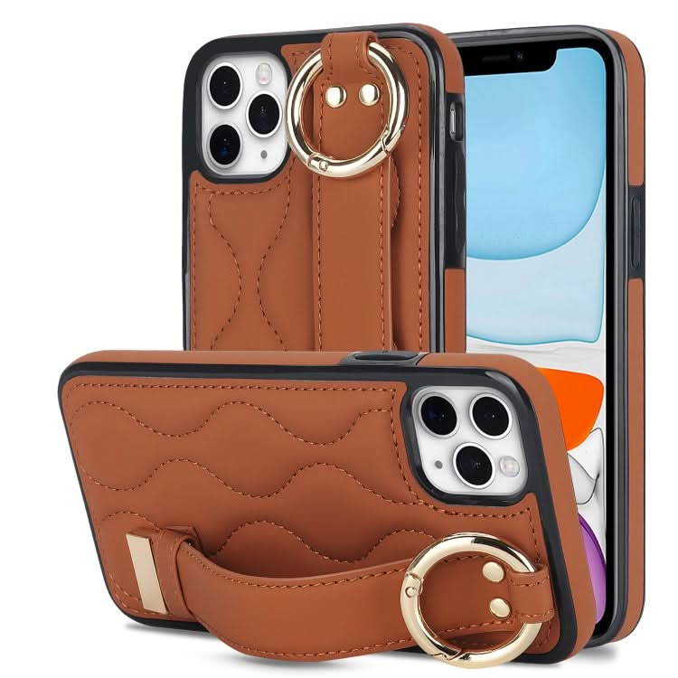 Non-slip Full Coverage Ring PU Phone Case with Wristband, Series 4