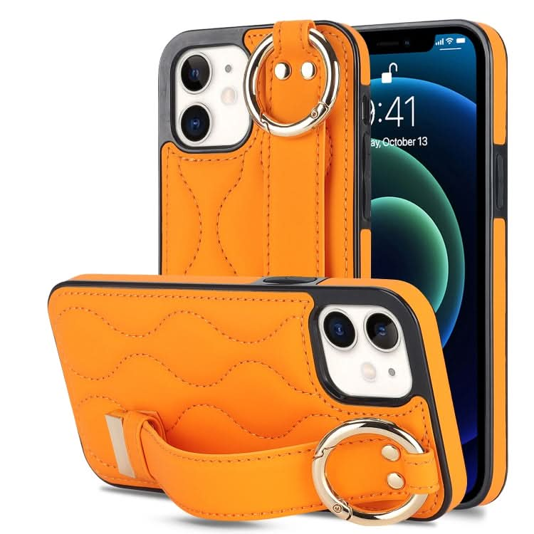 Non-slip Full Coverage Ring PU Phone Case with Wristband, Series 8