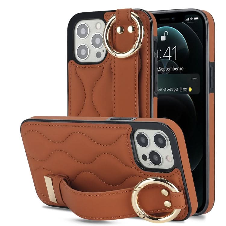 Non-slip Full Coverage Ring PU Phone Case with Wristband, Series 3