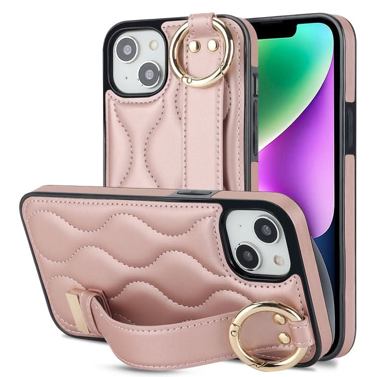 Non-slip Full Coverage Ring PU Phone Case with Wristband, Series 7