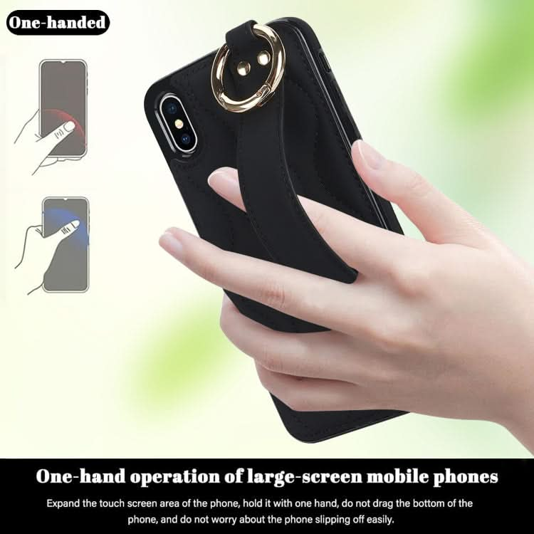 Non-slip Full Coverage Ring PU Phone Case with Wristband, Series 2