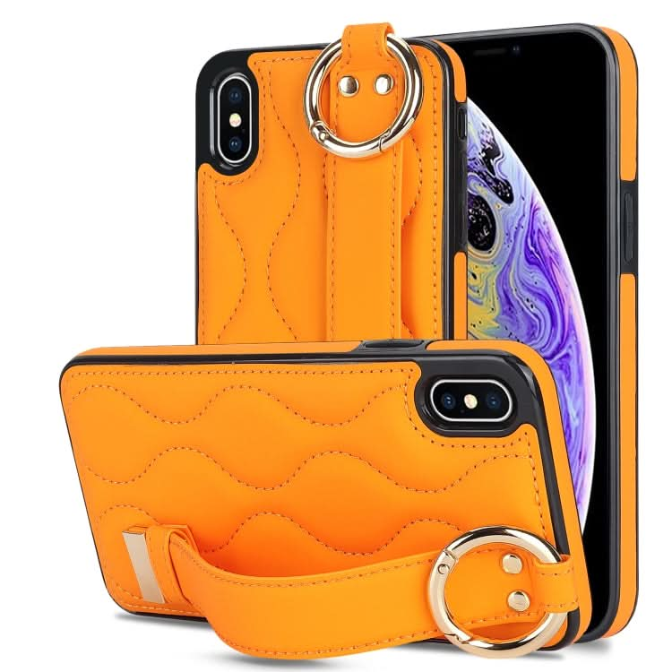 Non-slip Full Coverage Ring PU Phone Case with Wristband, Series 2